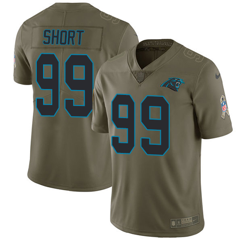 Nike Panthers #99 Kawann Short Olive Men's Stitched NFL Limited Salute To Service Jersey - Click Image to Close